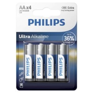 PHILIPS - ULTRA ALKALINE PILA AA LR6 BLISTER*4 - ARTÍCULOS VARIOS - El Arte del Placer