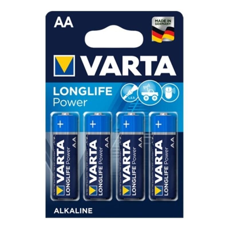 VARTA - LONGLIFE POWER PILA ALCALINA AA LR6 BLISTER*4 - ARTÍCULOS VARIOS - El Arte del Placer