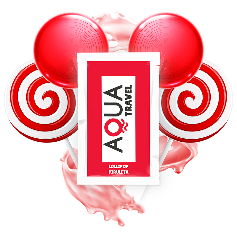 AQUA TRAVEL - LUBRICANTE BASE AGUA SABOR PIRULETA 6 ML - DROGUERÍA - El Arte del Placer