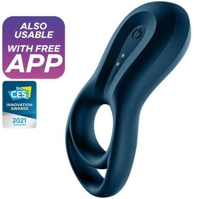 SATISFYER - EPIC DUO ANILLO VIBRADOR APP AZUL - Accesorios para el pene - El Arte del Placer