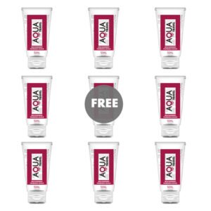 AQUA TRAVEL - LUBRICANTE BASE AGUA SABOR FRAMBUESA SALVAJE - 50 ML 8+1 GRATIS - DROGUERÍA - El Arte del Placer