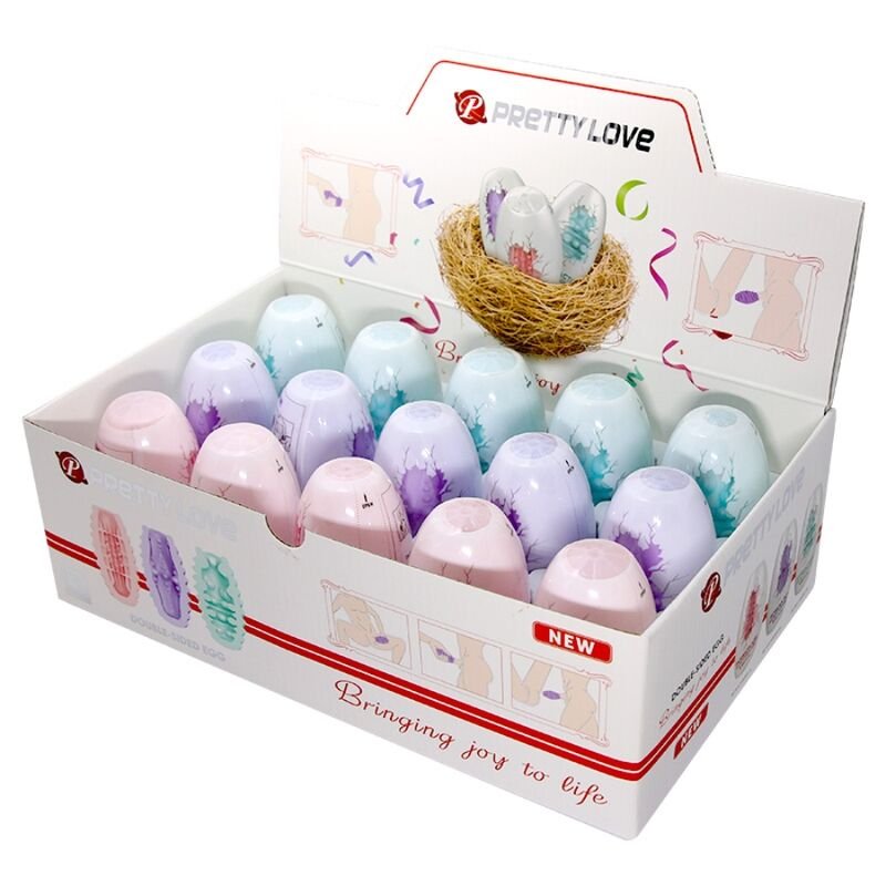 PRETTY LOVE - HUEVO MASTURBADOR DOBLE CARA 15 UDS - JUGUETES BIENESTAR - El Arte del Placer
