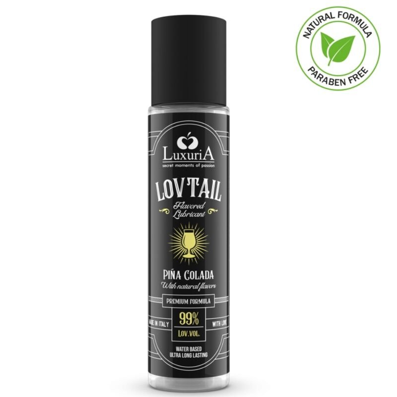 INTIMATELINE - LUXURIA LOVTAIL LUBRICANTE BASE AGUA PIÑA COLADA 60 ML - Con deliciosos Sabores - El Arte del Placer