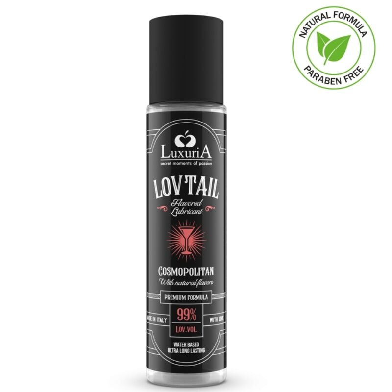 INTIMATELINE - LUXURIA LOVTAIL LUBRICANTE BASE COSMOPOLITAN 60 ML - Con deliciosos Sabores - El Arte del Placer