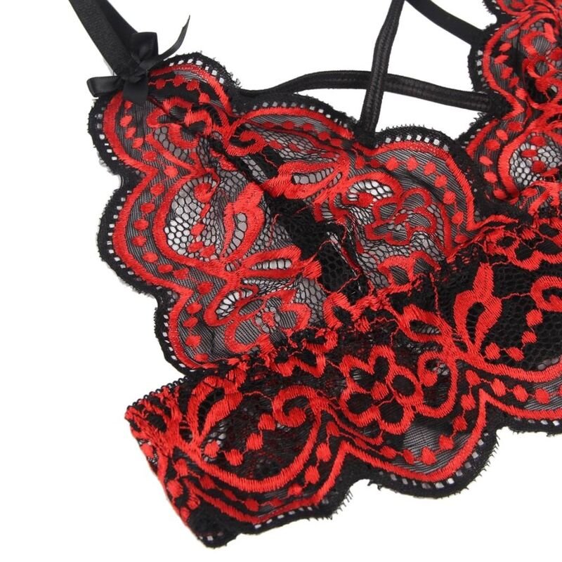 SUBBLIME - SET DOS PIEZAS TOP Y PANTIES ENCAJE S/M - Imagen 5