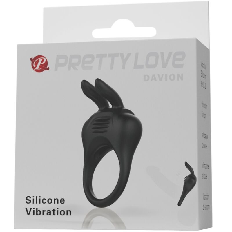 PRETTY LOVE - DAVION ANILLO VIBRADOR RABBIT - Accesorios para el pene - El Arte del Placer
