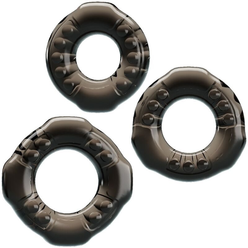 BAILE - COCK RINGS YVONNE SET 3 ANILLOS PENE - Accesorios para el pene - El Arte del Placer