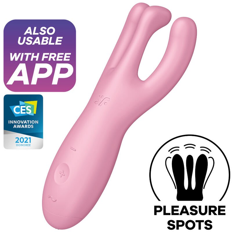 SATISFYER – THREESOME 4 VIBRADOR APP - JUGUETES BIENESTAR - El Arte del Placer