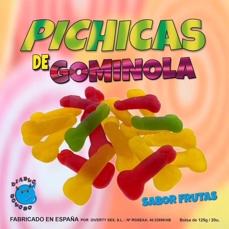 DIABLO GOLOSO - PICHITAS DE GOMINOLA FRUTAS - ARTÍCULOS VARIOS - El Arte del Placer