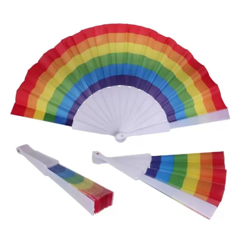 PRIDE - ABANICO TELA BANDERA LGBT - Artículos divertidos - El Arte del Placer
