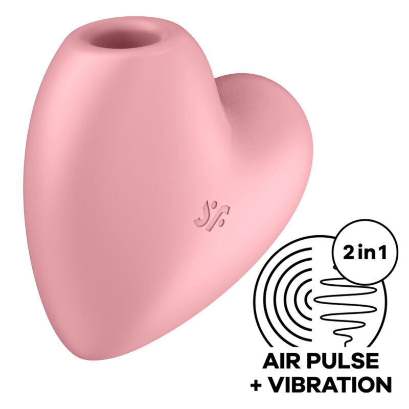 SATISFYER – CUTIE HEART ESTIMULADOR Y VIBRADOR - Estimuladores - El Arte del Placer