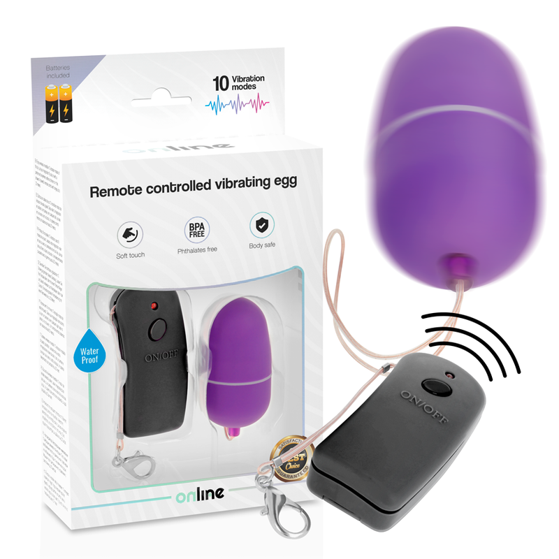 ONLINE – HUEVO VIBRADOR CON MANDO CONTROL REMOTO - JUGUETES BIENESTAR - El Arte del Placer