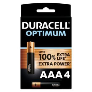 DURACELL - OPTIMUM 200 PILA ALCALINA AAA LR03 BLISTER*4 - ARTÍCULOS VARIOS - El Arte del Placer