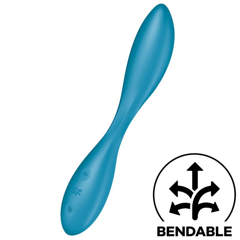 SATISFYER - G-SPOT FLEX 1 MULTI VIBRADOR AZUL - 100% Sumergible - El Arte del Placer