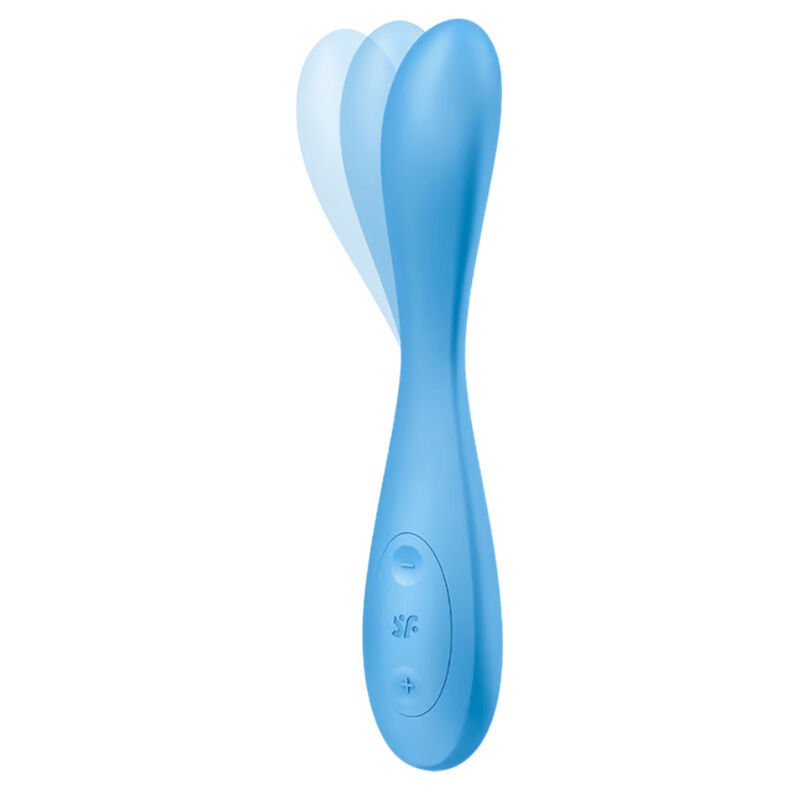 SATISFYER - G-SPOT FLEX 4+ MULTI VIBRADOR APP AZUL - JUGUETES BIENESTAR - El Arte del Placer