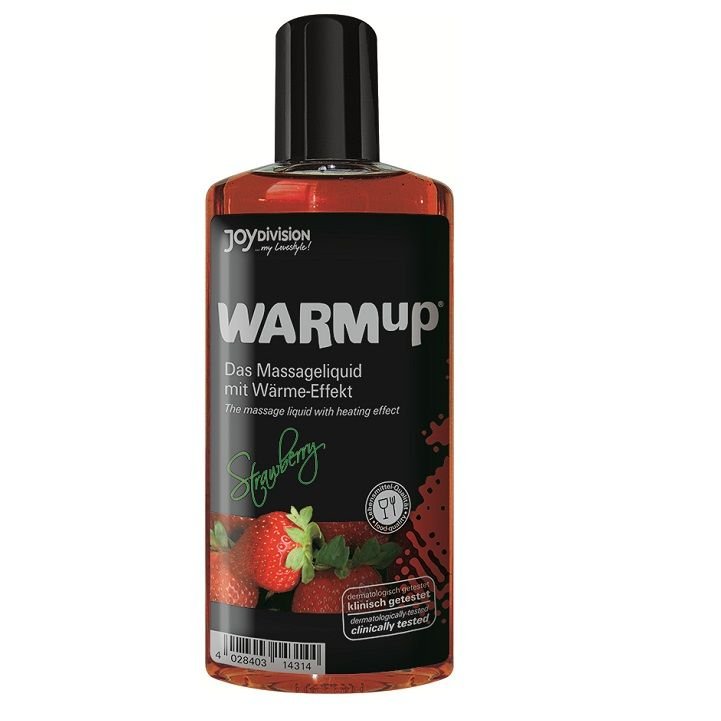 JOYDIVISION WARMUP - ACEITE DE MASAJE EFECTO CALOR FRESA 150ML - Con efecto calor - El Arte del Placer