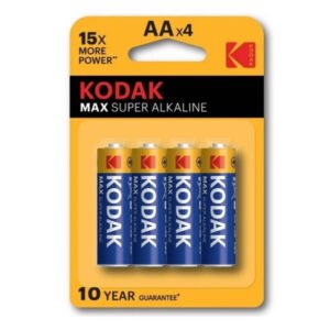 KODAK - MAX SUPER PILA ALCALINA AA LR6 BLISTER*4 - ARTÍCULOS VARIOS - El Arte del Placer