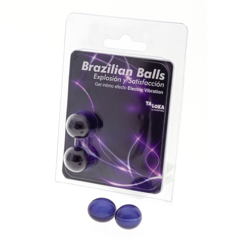 TALOKA - BRAZILIAN BALLS GEL EXCITANTE EFECTO VIBRACIÓN ELÉCTRICA 2 BOLAS - Bolas Brazilian Balls - El Arte del Placer