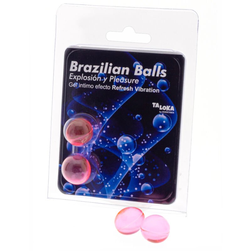 TALOKA - BRAZILIAN BALLS GEL EXCITANTE EFECTO VIBRACIÓN REFRESCANTE 2 BOLAS - Bolas Brazilian Balls - El Arte del Placer