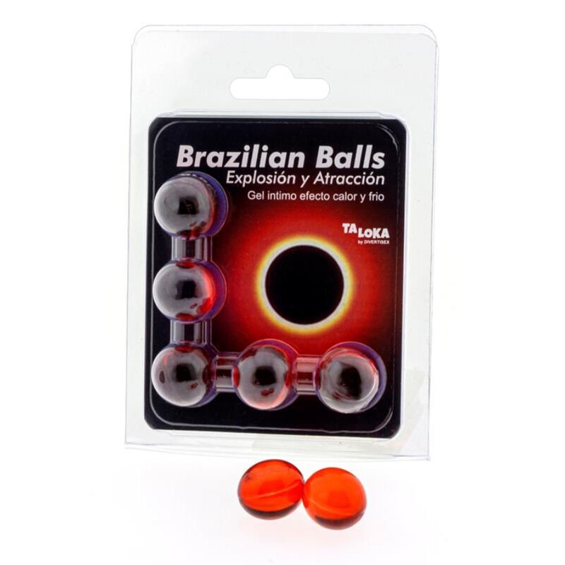 TALOKA - BRAZILIAN BALLS GEL EXCITANTE EFECTO CALOR Y FRÍO 5 BOLAS - DROGUERÍA - El Arte del Placer