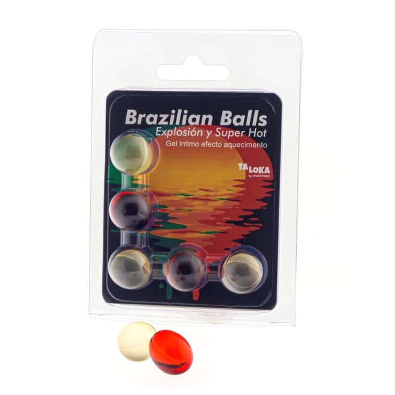 TALOKA - BRAZILIAN BALLS GEL EXCITANTE EFECTO SUPER CALIENTE 5 BOLAS - Bolas Brazilian Balls - El Arte del Placer