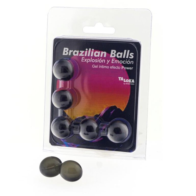 TALOKA - BRAZILIAN BALLS GEL EXCITANTE EFECTO POWER 5 BOLAS - Bolas Brazilian Balls - El Arte del Placer