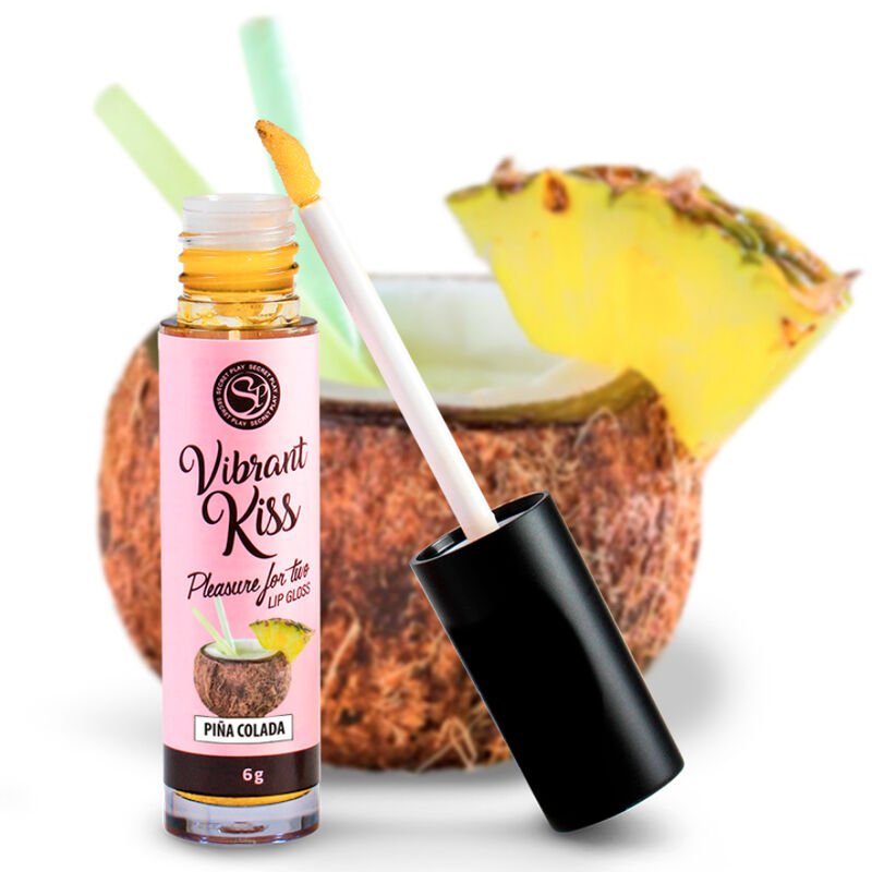 SECRETPLAY - LIP GLOSS VIBRANT KISS - PIÑA COLADA - DROGUERÍA - El Arte del Placer