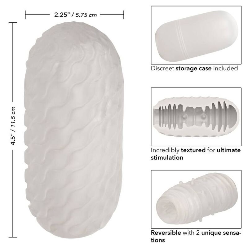 CALEXOTICS - REVERSIBLE RIBBED STROKER - JUGUETES BIENESTAR - El Arte del Placer