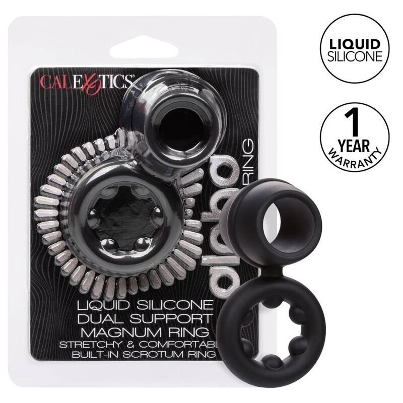 CALEXOTICS - ALPHA DUAL MAGNUM RING NEGRO - Accesorios para el pene - El Arte del Placer