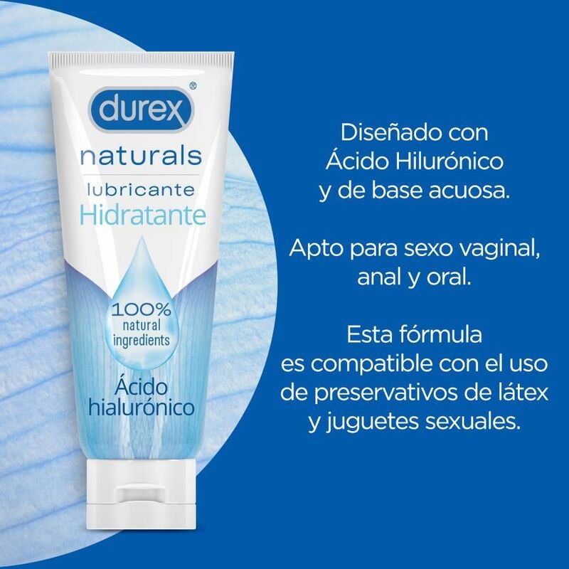 DUREX - NATURALS LUBRICANTE HIDRATANTE 100 ML - Base Agua - El Arte del Placer