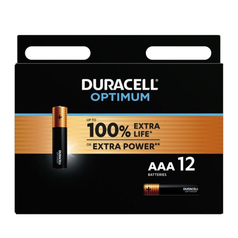 DURACELL - OPTIMUM 200 PILA ALCALINA AAA LR03 BLISTER*12 - ARTÍCULOS VARIOS - El Arte del Placer