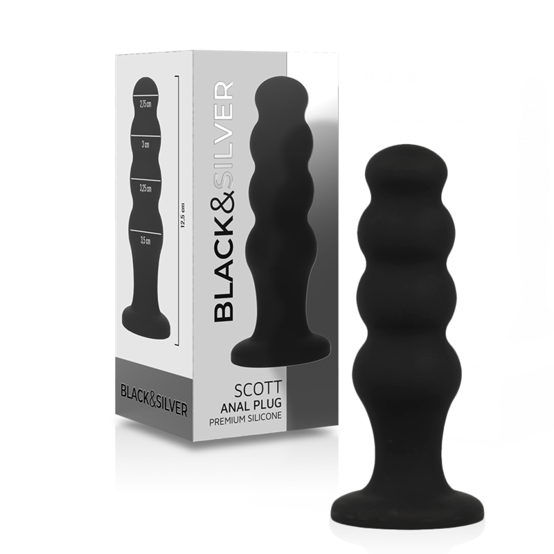 BLACK&SILVER - SCOTT PLUG ANAL SILICONA PREMIUM NEGRO - Anal - El Arte del Placer