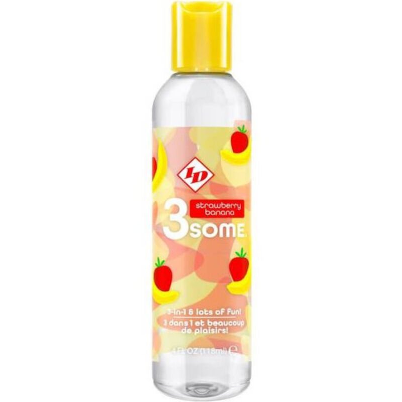 ID 3SOME - 4 FL OZ FRESA PLÁTANO - Con deliciosos Sabores - El Arte del Placer