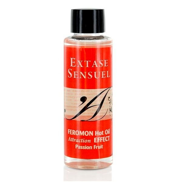 EXTASE SENSUAL - ACEITE MASAJE EFECTO CALOR CON FEROMONAS FRUTA DE LA PASION 100 ML - Con efecto calor - El Arte del Pl…