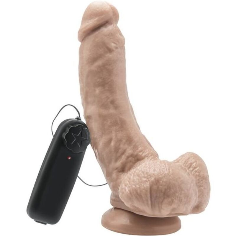 GET REAL - DILDO 20,5 CM CON TESTÍCULOS VIBRADOR NATURAL - JUGUETES BIENESTAR - El Arte del Placer