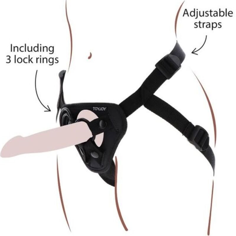 GET REAL - STRAP-ON HARNÉS NEGRO - Arneses - El Arte del Placer