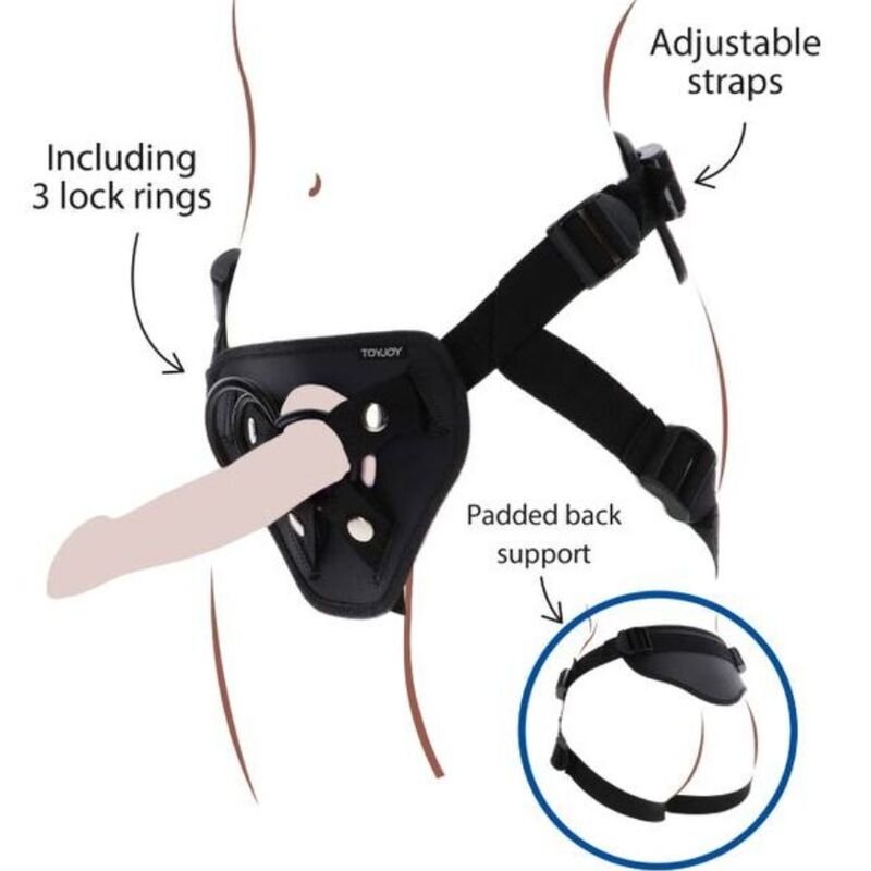 GET REAL - STRAP-ON DELUXE HARNÉS NEGRO - Arneses - El Arte del Placer