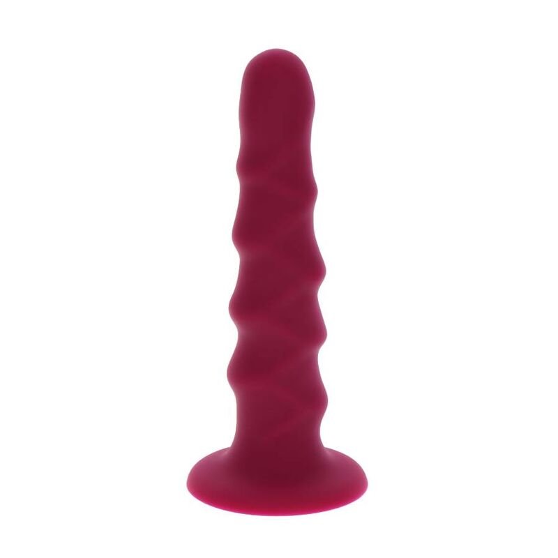 GET REAL - RIBBED DONG 12 CM ROJO - Dildos para Arneses - El Arte del Placer