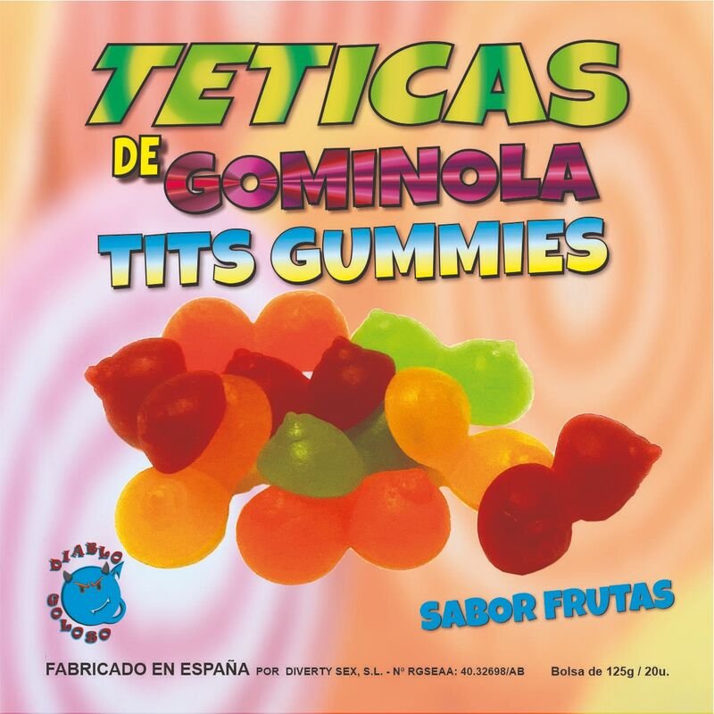 DIABLO GOLOSO - TETICAS DE GOMINOLA SURTIDAS BRILLO - ARTÍCULOS VARIOS - El Arte del Placer