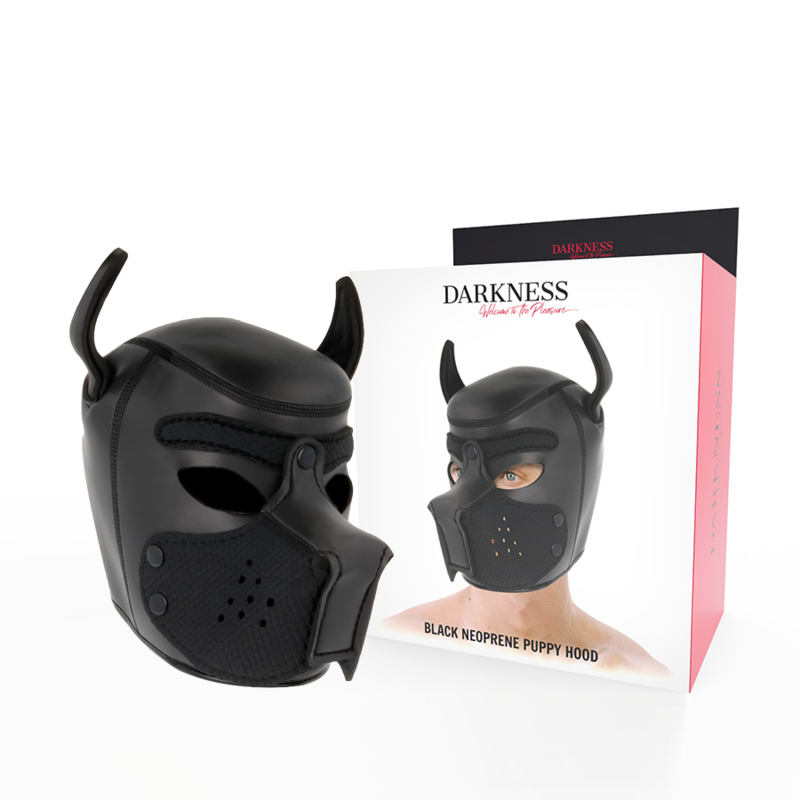 DARKNESS – MÁSCARA PERRO DE NEOPRENO CON HOCICO EXTRAÍBLE - BDSM & BONDAGE - El Arte del Placer