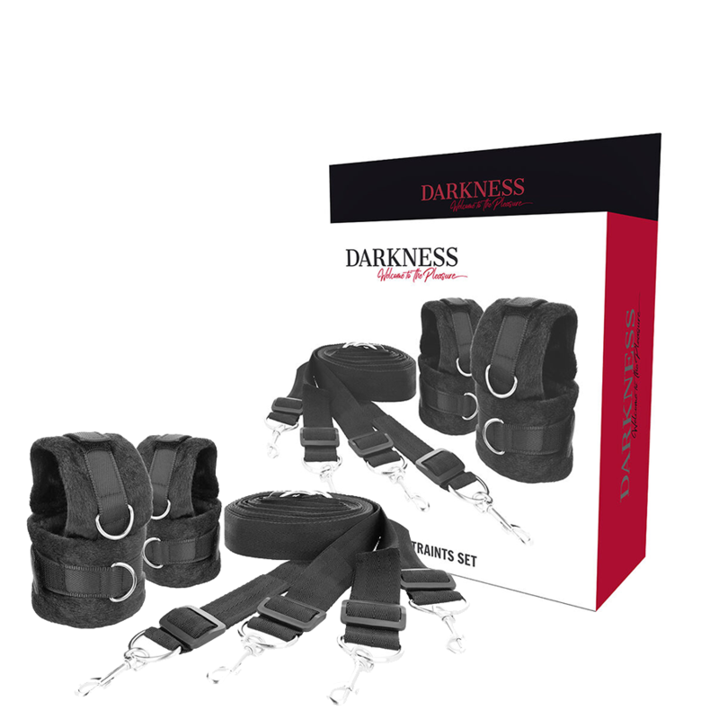 DARKNESS - SET DE ATADURAS PARA LA CAMA - BDSM & BONDAGE - El Arte del Placer