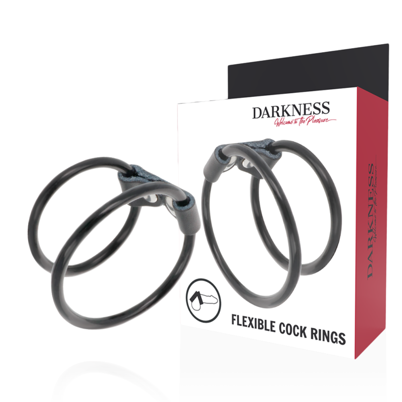 DARKNESS - ANILLA FLEXIBLE DOBLE PARA EL PENE - Accesorios para el pene - El Arte del Placer