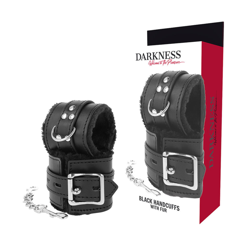 DARKNESS - ESPOSAS BDSM FORRADAS EN NEGRO - BDSM & BONDAGE - El Arte del Placer