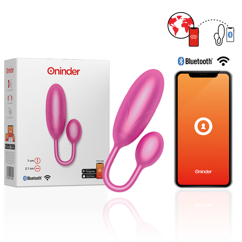 ONINDER – DENVER HUEVO VIBRADOR 7 X 2.7 CM – APP GRATUITA - JUGUETES BIENESTAR - El Arte del Placer