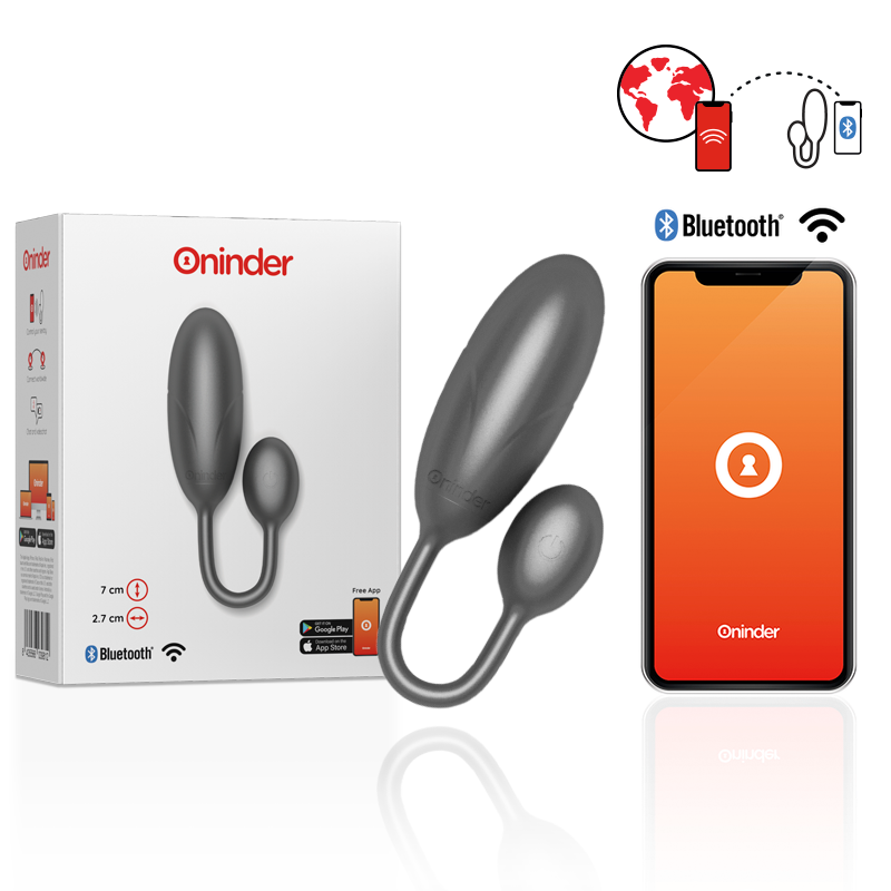 ONINDER – DENVER HUEVO VIBRADOR 7 X 2.7 CM – APP GRATUITA - JUGUETES BIENESTAR - El Arte del Placer