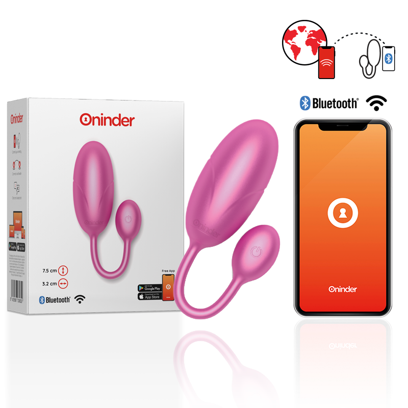 ONINDER – TOKYO HUEVO VIBRADOR 7.5 X 3.2 CM – APP GRATUITA - JUGUETES BIENESTAR - El Arte del Placer