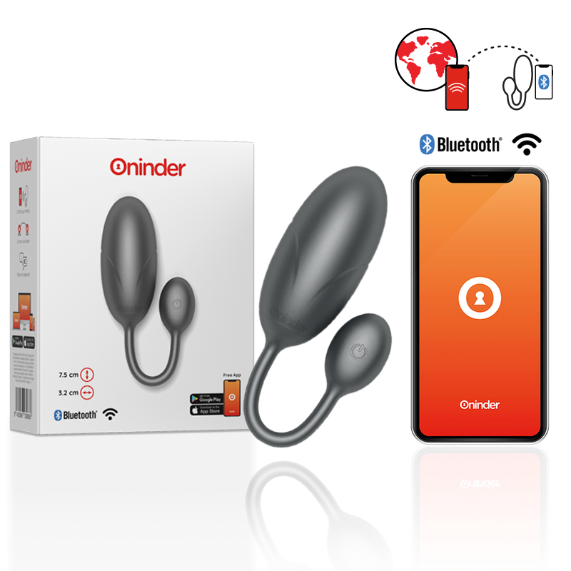 ONINDER – TOKYO HUEVO VIBRADOR 7.5 X 3.2 CM – APP GRATUITA - JUGUETES BIENESTAR - El Arte del Placer