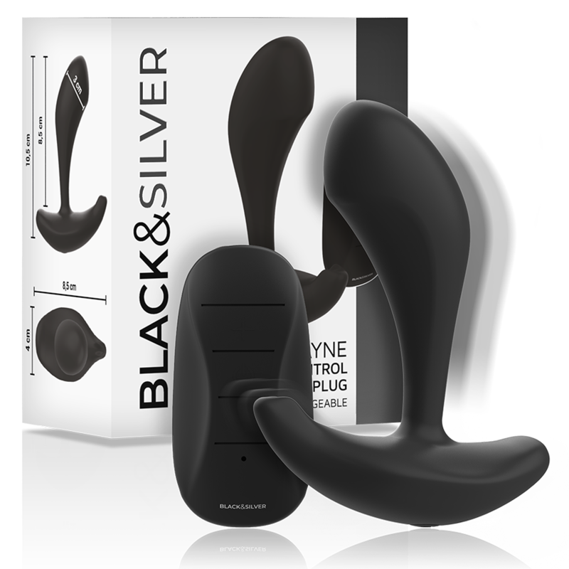 BLACK&SILVER - DWAYNE PLUG ANAL SILICONA CONTROL REMOTO - JUGUETES BIENESTAR - El Arte del Placer