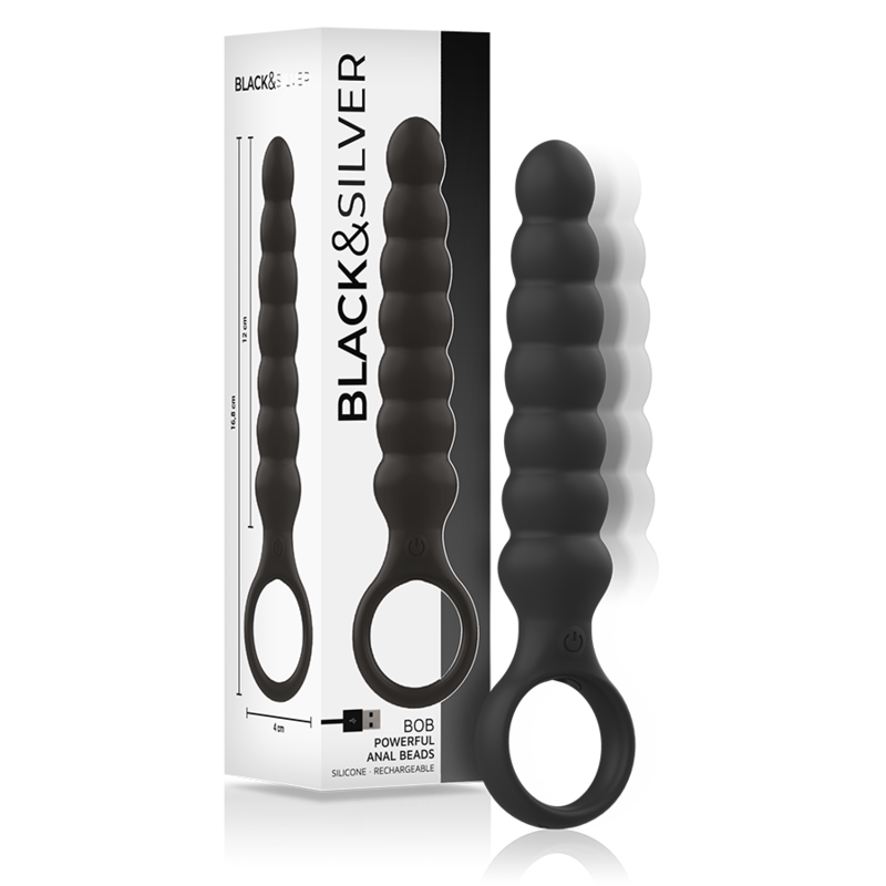 BLACK&SILVER - BOB POTENTE VIBRADOR DILATADOR ANAL SILICONA - Anal - El Arte del Placer