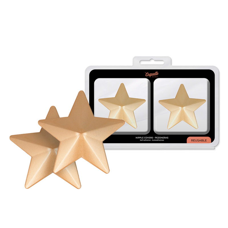 COQUETTE CHIC DESIRE - CUBRE PEZONES METAL ESTRELLAS - Accesorios - El Arte del Placer